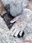 画像10: クラシカルフラワー*総レース*フリルカフ*ショートグローブ*2color (10)