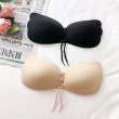 画像4: フロントスピンドルで簡単美谷間ＭＡＫＥ*シームレスウィング編み上げブラ*2color (4)