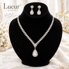 画像2: Lueur by GALAXY｜クリアストーン ネックレス＆ピアスセット (2)