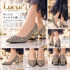 画像4: Lueur by GALAXY｜スタッズ ポインテッドトゥ 5cm太ヒールパンプス (4)